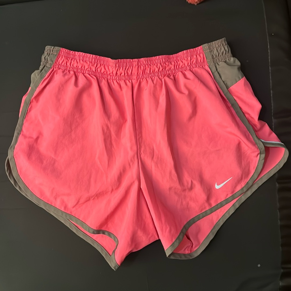 pink Nike dri-fit shorts with spandex